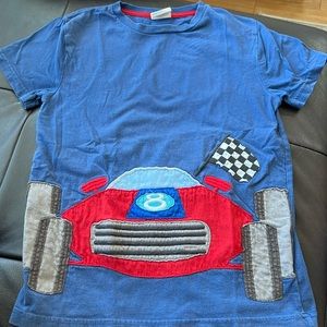 Boys race-car mini Boden short sleeve size 9/10